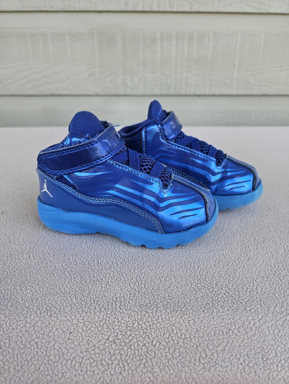 Nike Jordan Aero Mania TD Sneaker Toddler SZ 7C Blue Hook & Loop 555379-405